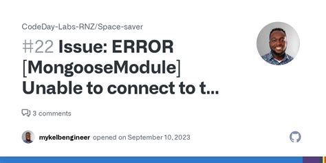 [Node JS] NestJs Part 5 [Module, Middleware 만들기] (0) 2022. . Error mongoosemodule unable to connect to the database